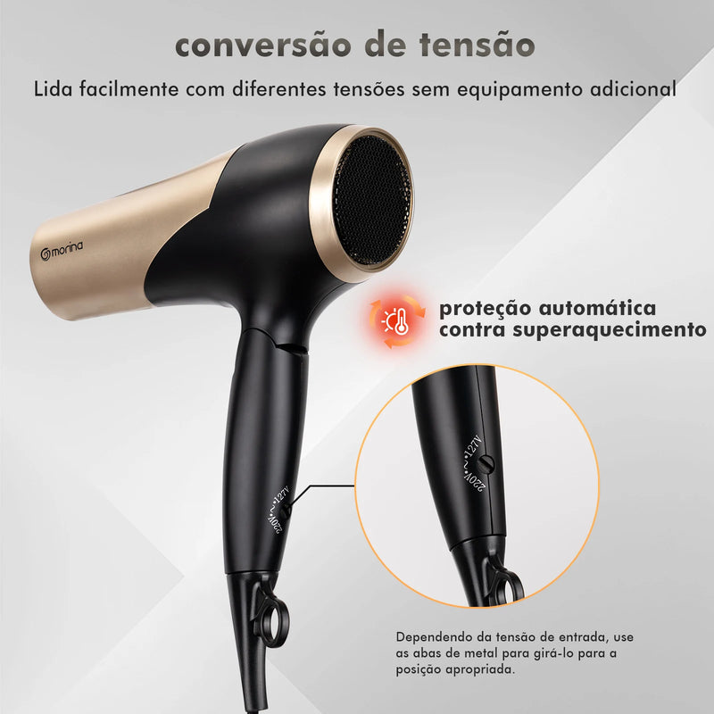 Secador profissional com difusor