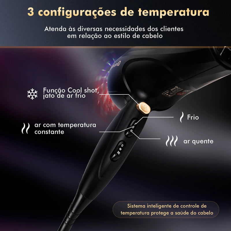 Secador profissional com difusor
