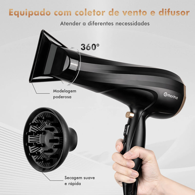 Secador profissional com difusor